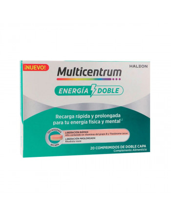 MULTICENTRUM ENERGIA DOBLE 20 COMPRIMIDOS DE DOBLE CAPA