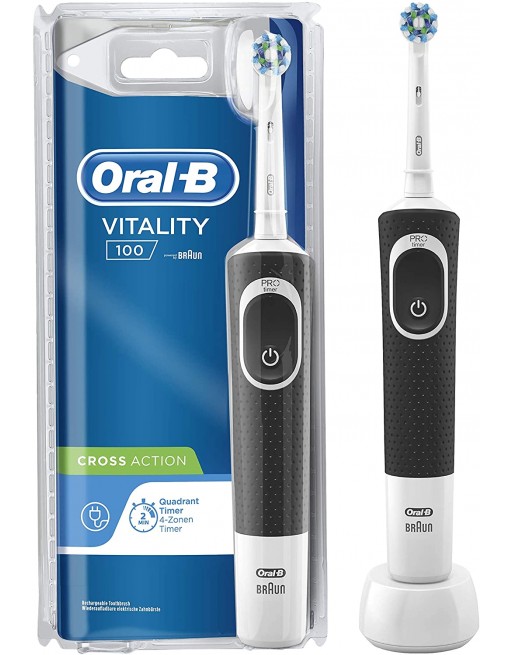 Cepillo Dental Electrico Recargable Oral-b Vital Blanco Y Negro - Farmacia  Online Barata Liceo. Envíos 24/48 Horas.
